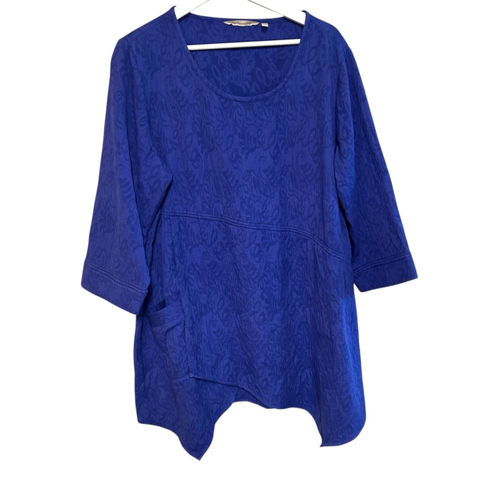 Soft Surroundings XL Rosabella jaquard Gauze Tunic Top  
Asymmetrical hemline - Picture 13 of 15